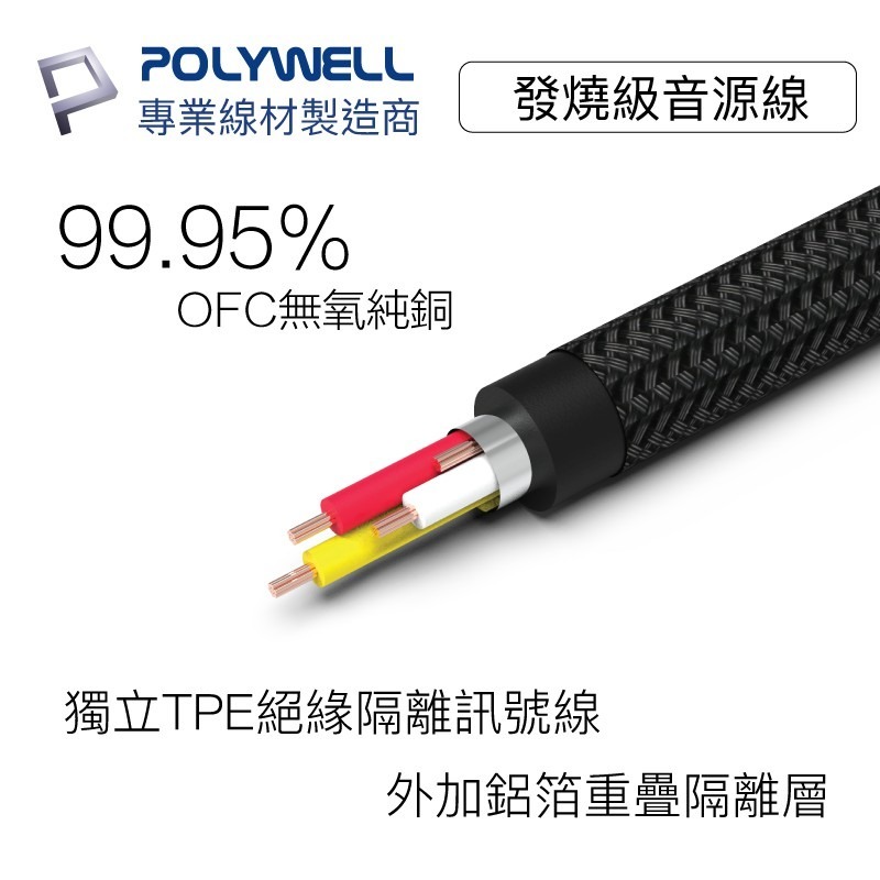 【POLYWELL】音源線 3.5mm 音源轉接線 1母2公 分接線 Y-Cable 轉接電腦【C1-00487】-細節圖7