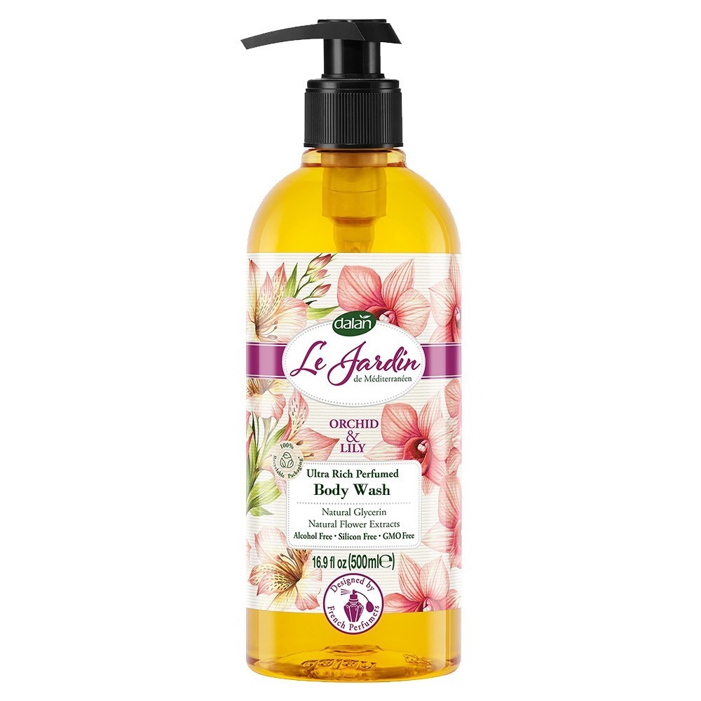 🇹🇷代理商正貨☪【土耳其dalan】法國香氛植萃精油沐浴露500ml(三款任選)➭小蒼蘭香豌豆/蘭花百合/牡丹玫瑰-規格圖4