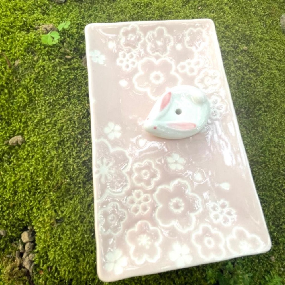 [宅米的窩] 日式香皿香立組 豐盛貓  花見兔  創造典雅日式空間 日本線香推薦使用-細節圖3