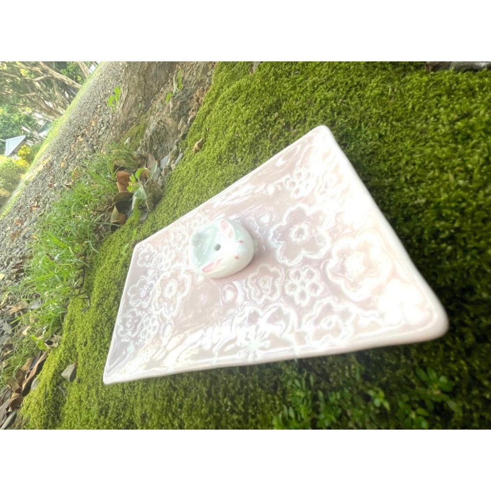 [宅米的窩] 日式香皿香立組 豐盛貓  花見兔  創造典雅日式空間 日本線香推薦使用-細節圖4