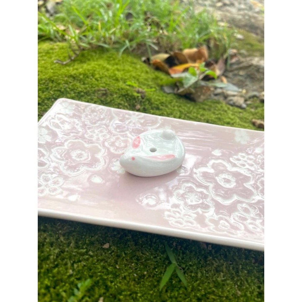 [宅米的窩] 日式香皿香立組 豐盛貓  花見兔  創造典雅日式空間 日本線香推薦使用-細節圖6