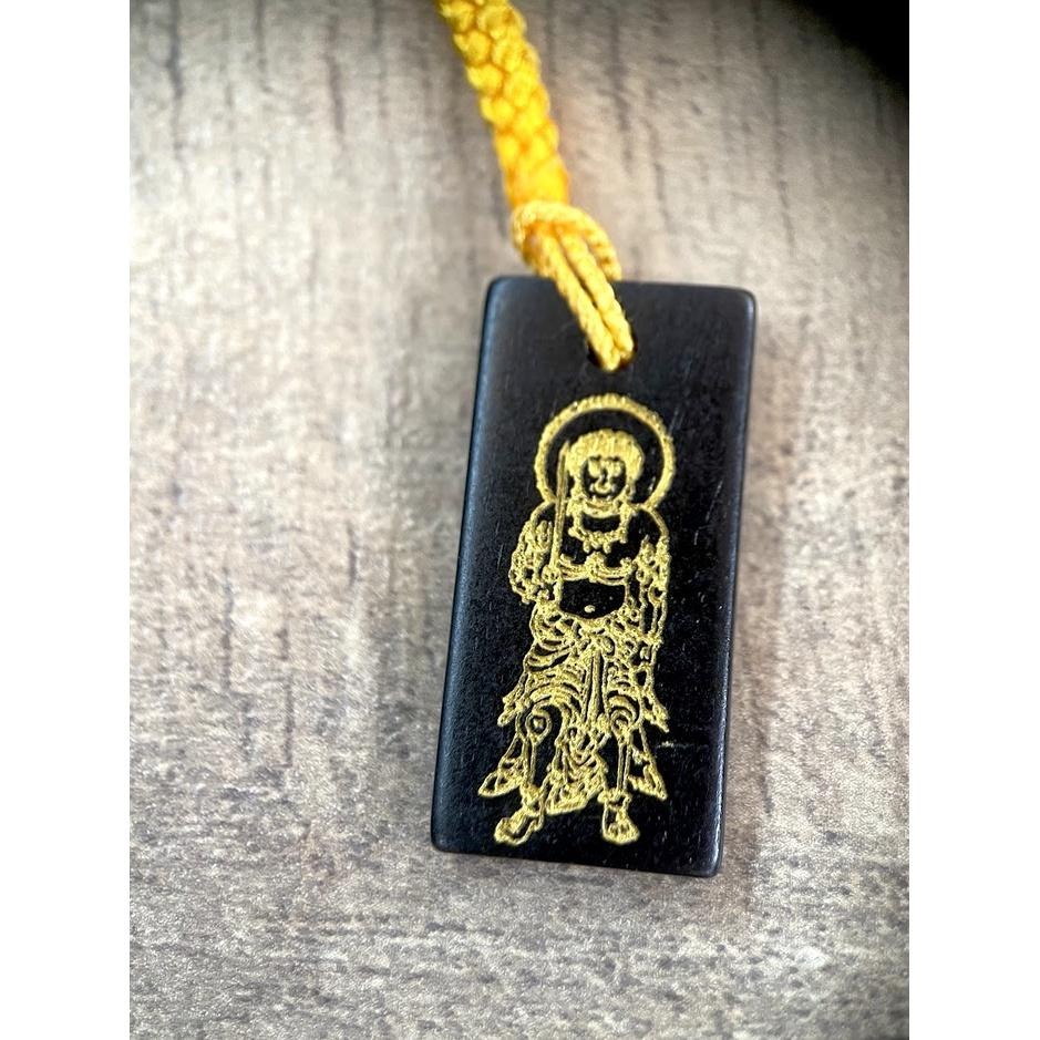 [宅米的窩] 黑檀木 不動明王御守 『日本三不動 - 黃不動尊』圓城寺 三井寺 天台寺門宗總本山《黃不動明王黑檀木御守-細節圖8
