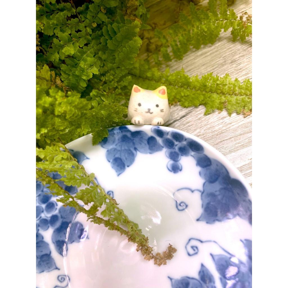 [宅米的窩]日本製手繪上色香立組 日式的恬靜雅趣 葡萄藤下貓兒-細節圖9