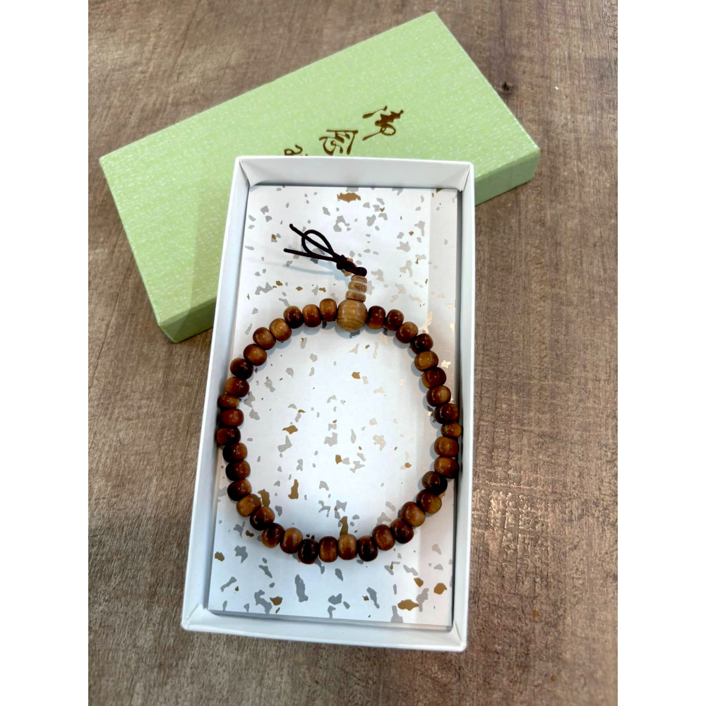 [宅米的窩] 一物一圖 奈良 藥師寺 限定 白檀手串 清甜淡雅的實木手串-細節圖2