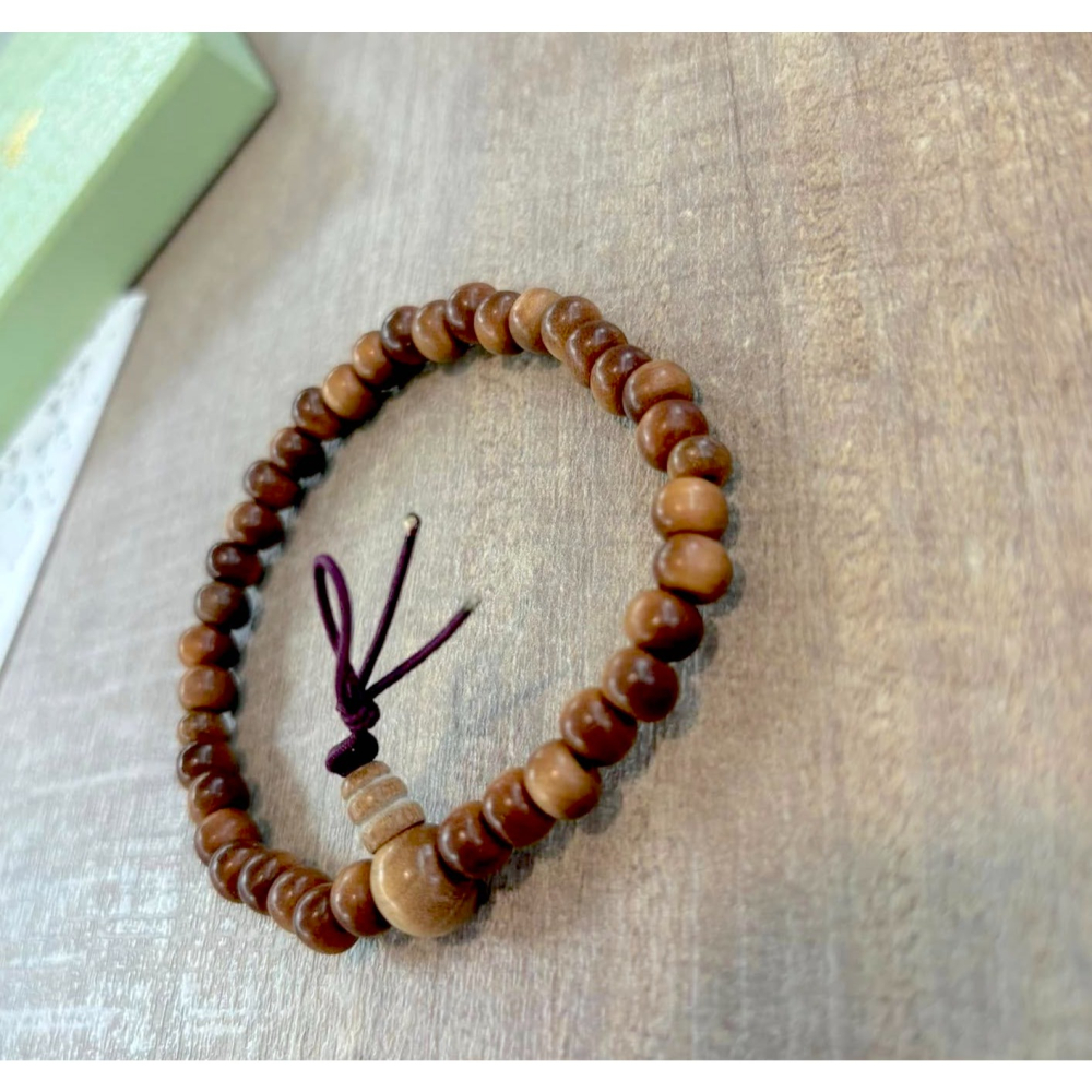 [宅米的窩] 一物一圖 奈良 藥師寺 限定 白檀手串 清甜淡雅的實木手串-細節圖4