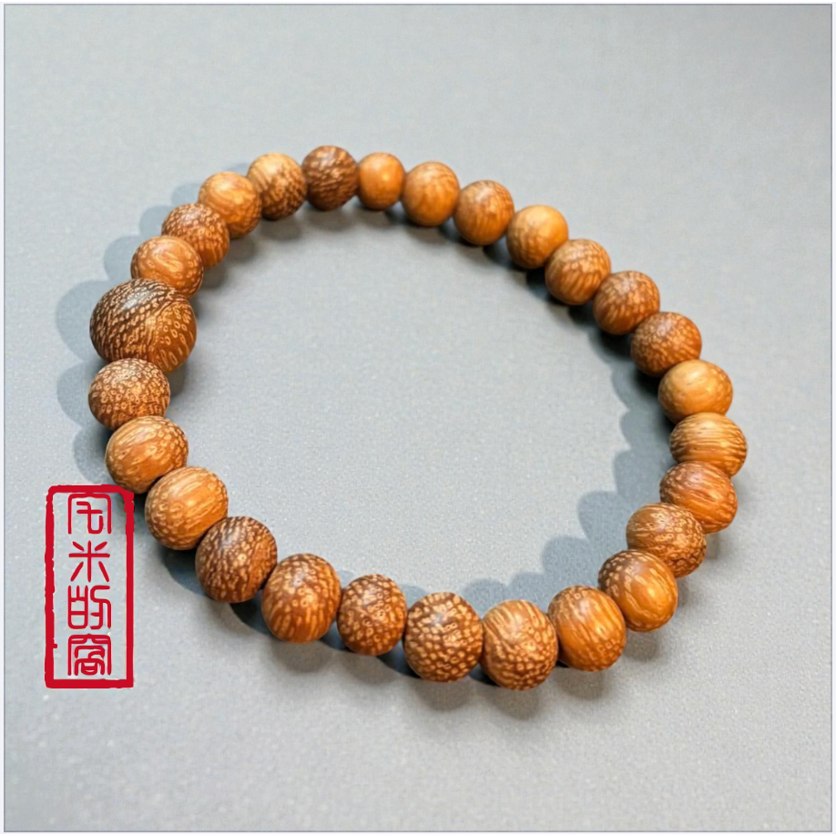 [宅米的窩] 一物一圖 殊勝限量限定 千年古寺 興福寺 以中金堂母柱為材 櫸木手串 念珠 京唸珠 安藤念珠店-細節圖6