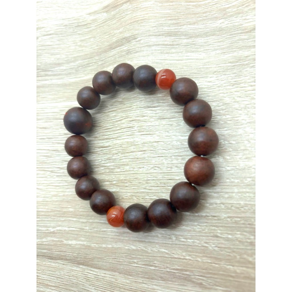 [宅米的窩] 一物一圖 京都 六道珍皇寺  安田念珠堂 紫檀 瑪瑙 手串 厚實沈穩 京念珠 手串 御守-細節圖4