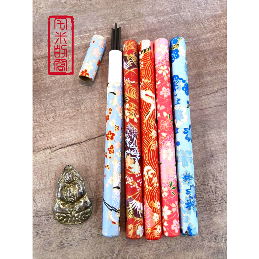 天壇沈香 十二根日本和紙香管組