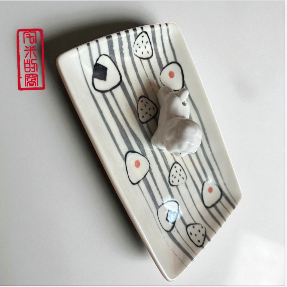 [宅米的窩] 日本帶回 飯團自由比熊 日本香立 香皿 香插組 香座 一秒改變空間氛圍  冥想 靜坐 點好香 好磁場-細節圖7