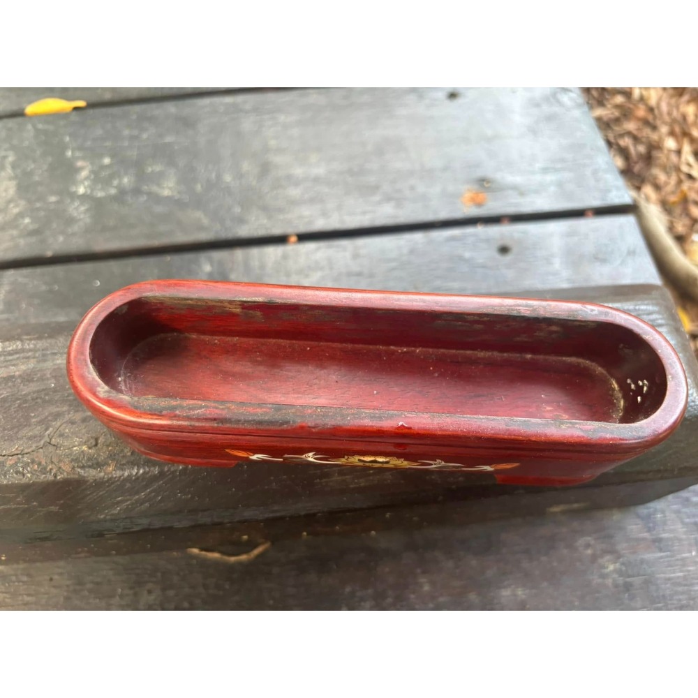 [宅米的窩] 一物一圖 超值特惠 螺鈿 原木臥香爐  復古老物   沈穩 樸實 老東西 香爐-細節圖6