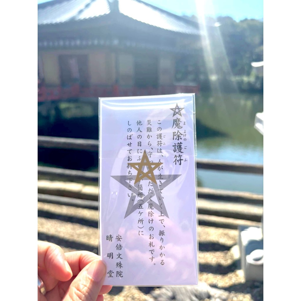 [宅米的窩] 奈良 安倍文殊院  已過香爐加持 文殊菩薩 除魔護符 病氣平癒 導き守り 智慧決斷守 御守-細節圖4