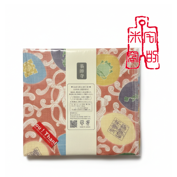 [宅米的窩] 平安貴族 優優雅雅地日常 手巾 奈良 藥師寺 限定 白雪友禪 鋪巾 拭巾 優雅的手巾 擦巾 古寺限定-細節圖3