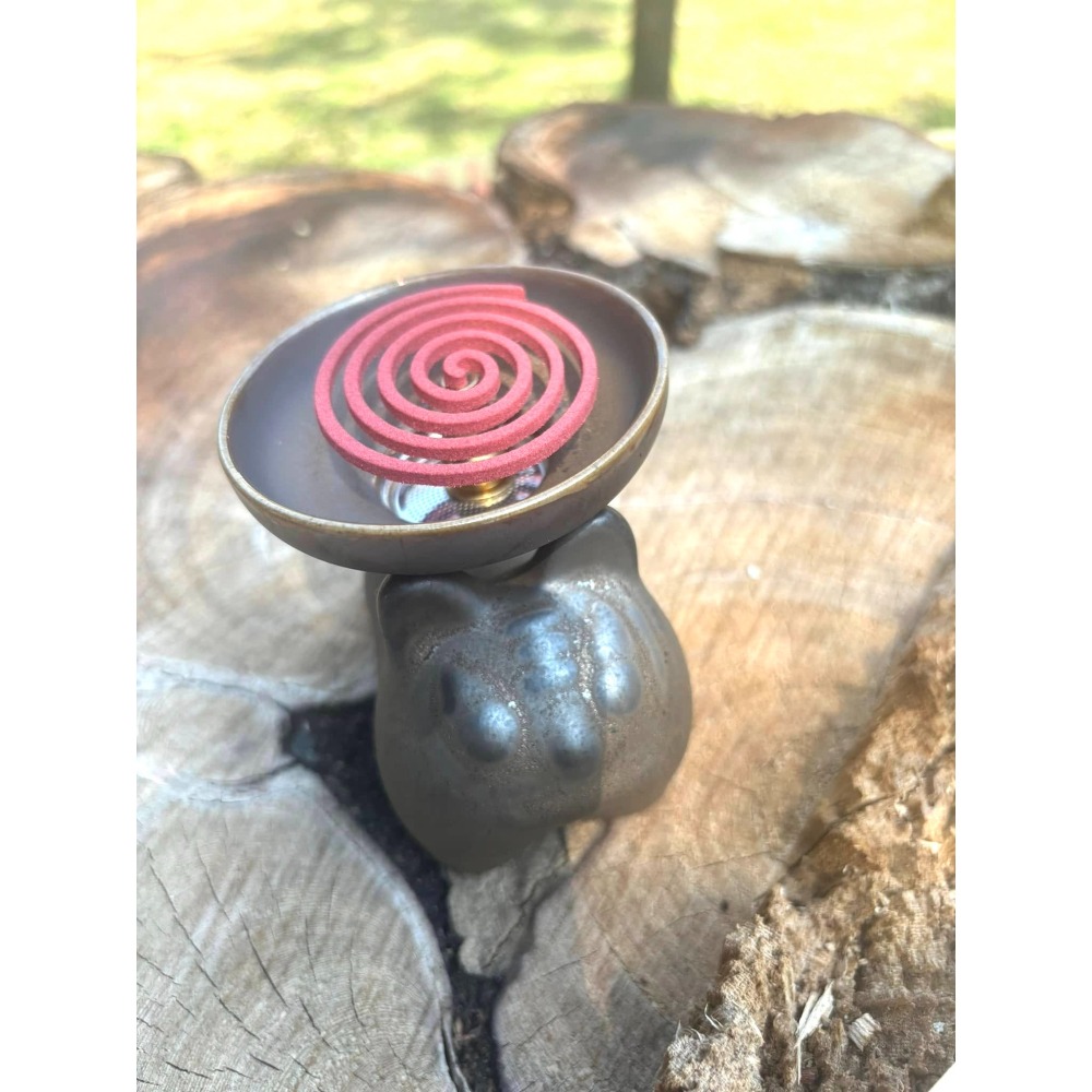 [宅米的窩] 為你的空間增添風雅韻味 虎嘯生風 古樸大器 沈穩有份量 香立香皿 香座 盤香 線香都可以用 冥想 靜坐-細節圖2