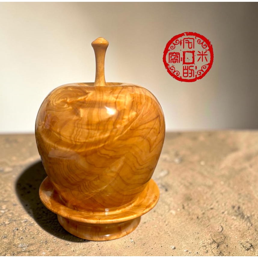[宅米的窩] 一物一圖 平安有香 台灣紅檜 只此一個 珍稀台灣紅檜 取材自樹瘤木塊塊區 榴花聚寶盆 聚寶聚福 供養 聞香-細節圖7