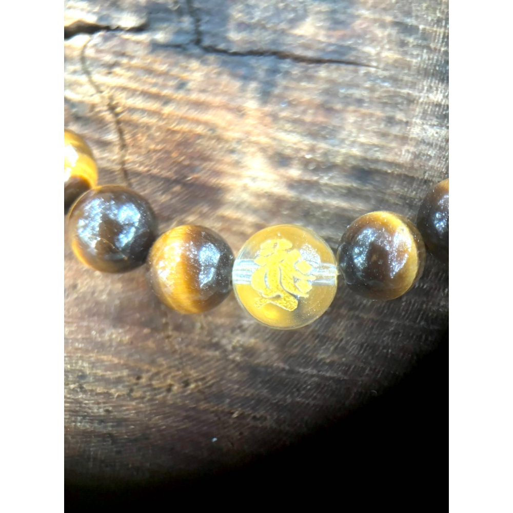 [宅米的窩] 一物一圖 日本 鎌倉 長谷寺 十一面觀音 虎眼石 觀音守 念珠 日本念珠 觀音菩薩守護 京念珠-細節圖5