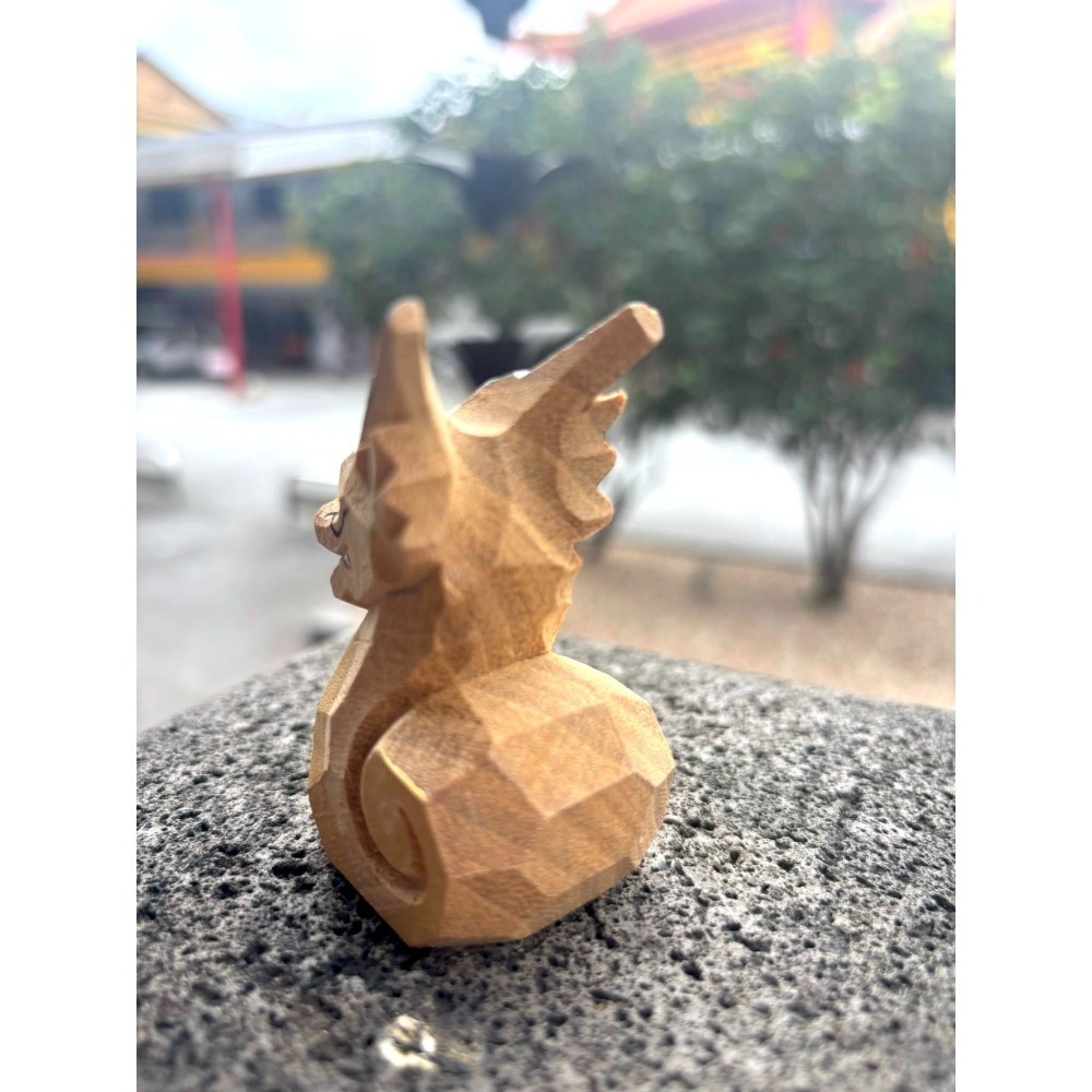 [宅米的窩]一物一圖  日本京都大佛師   手刻 原木    龍行天下 三合貴人助運  鎮宅招福好物開運吉祥 風水擺飾-細節圖8