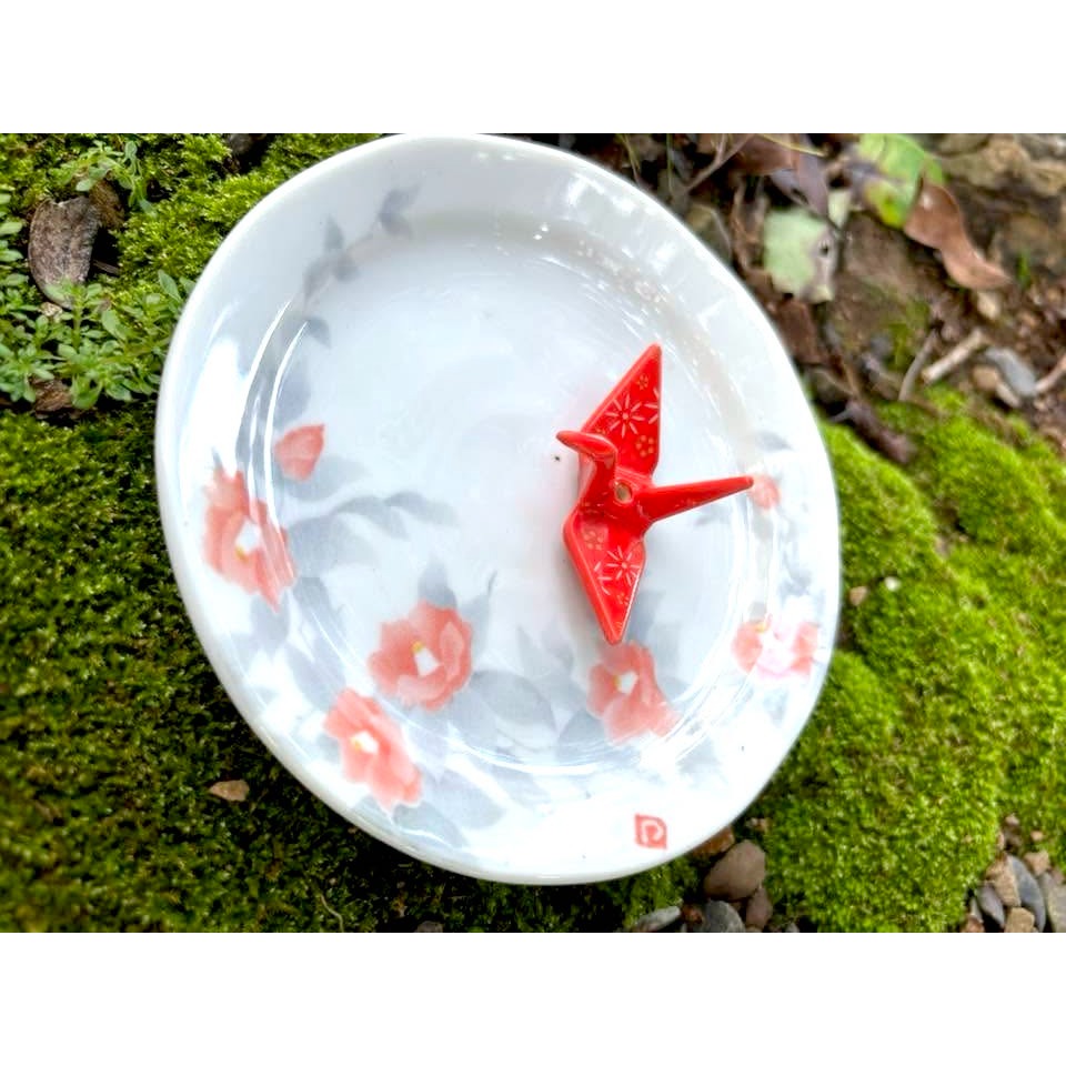 [宅米的窩] 紅鶴立香，水墨生花——點綴你的空間 水墨丹鶴 日本線香 香座 日式 香立 香插 冥想 靜心 線香-細節圖6