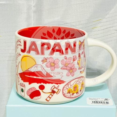 美森好生活 日本代購 星巴克 Been There 日本JAPAN城市馬克杯-紅色JAPAN