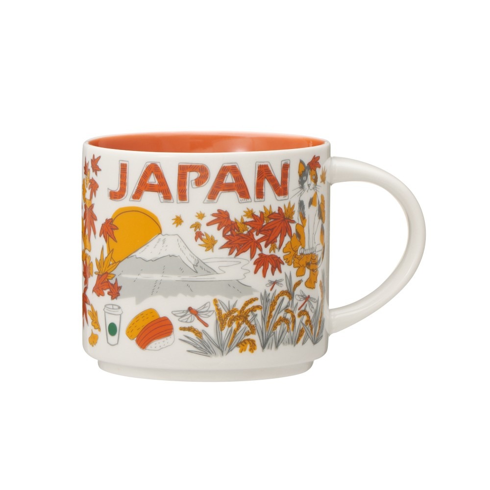 日本代購 Starbucks 星巴克 Been There 日本JAPAN AUTUMN城市馬克杯-楓紅色-細節圖2