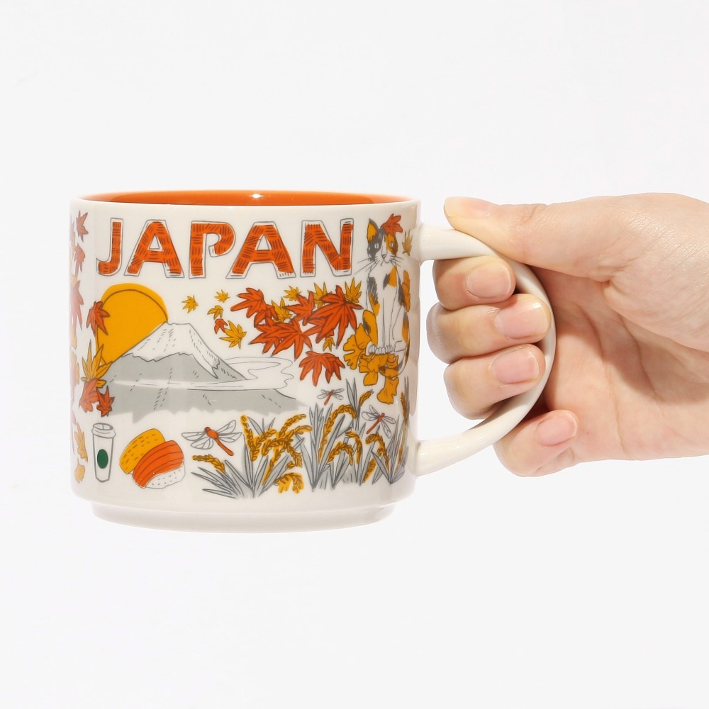 日本代購 Starbucks 星巴克 Been There 日本JAPAN AUTUMN城市馬克杯-楓紅色-細節圖3