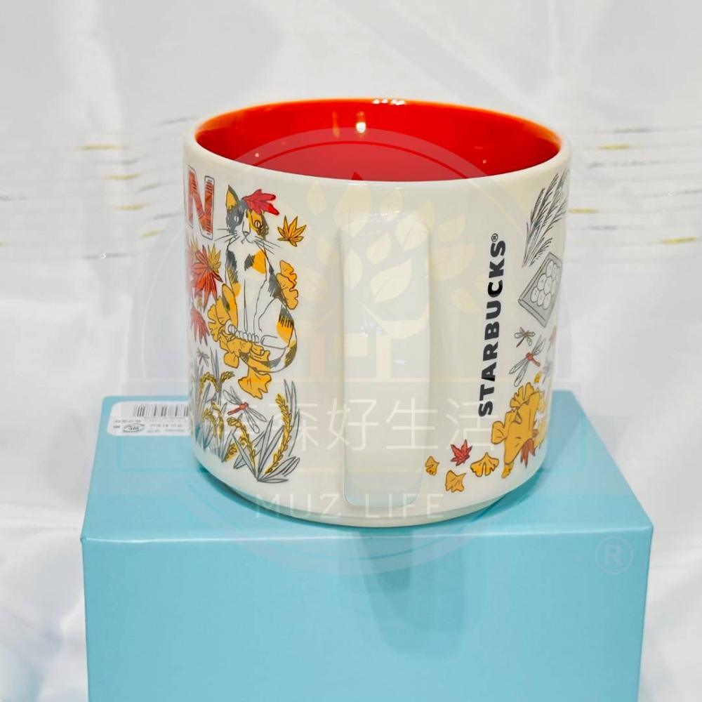 日本代購 Starbucks 星巴克 Been There 日本JAPAN AUTUMN城市馬克杯-楓紅色-細節圖5
