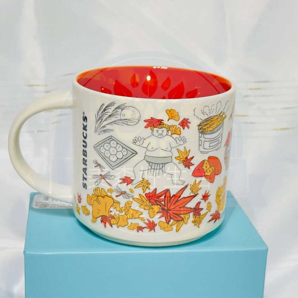 日本代購 Starbucks 星巴克 Been There 日本JAPAN AUTUMN城市馬克杯-楓紅色-細節圖7