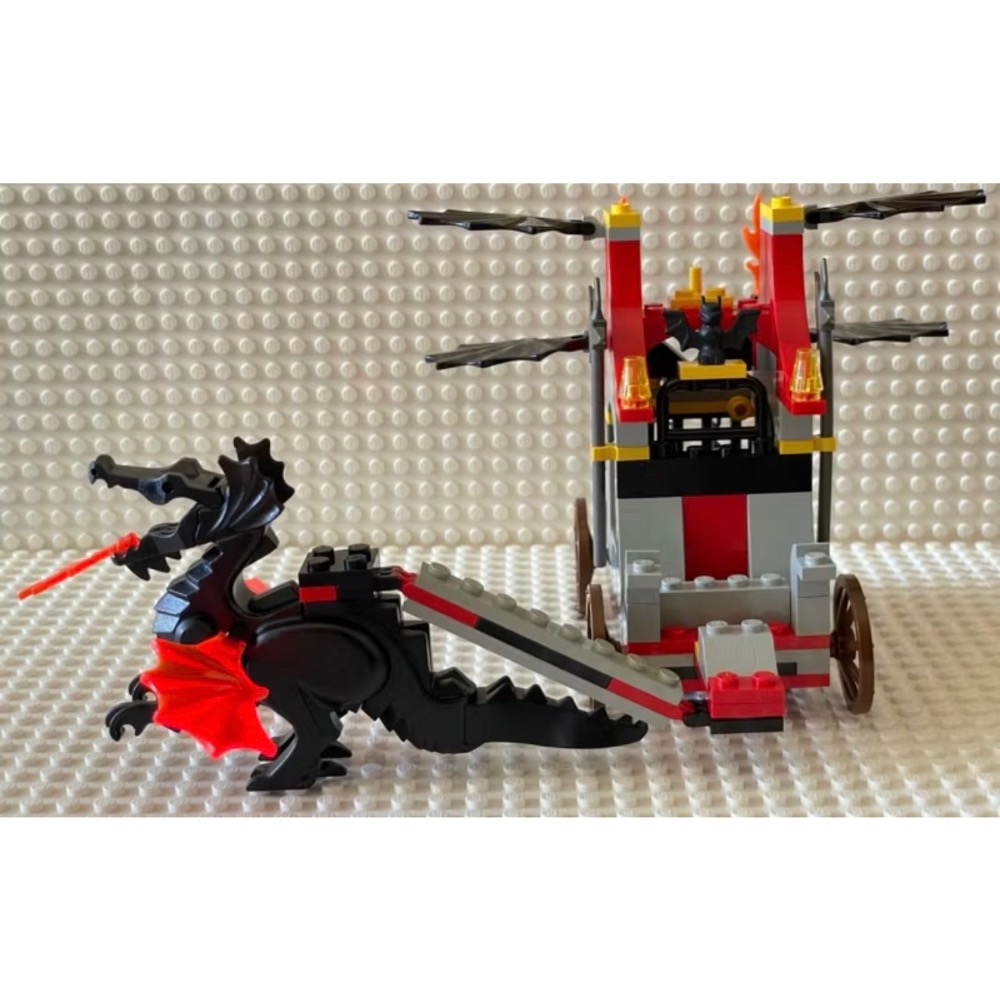 LEGO樂高 二手 絕版 城堡系列 6047 蝙蝠囚車 黑龍囚車 蝙蝠領主-細節圖6