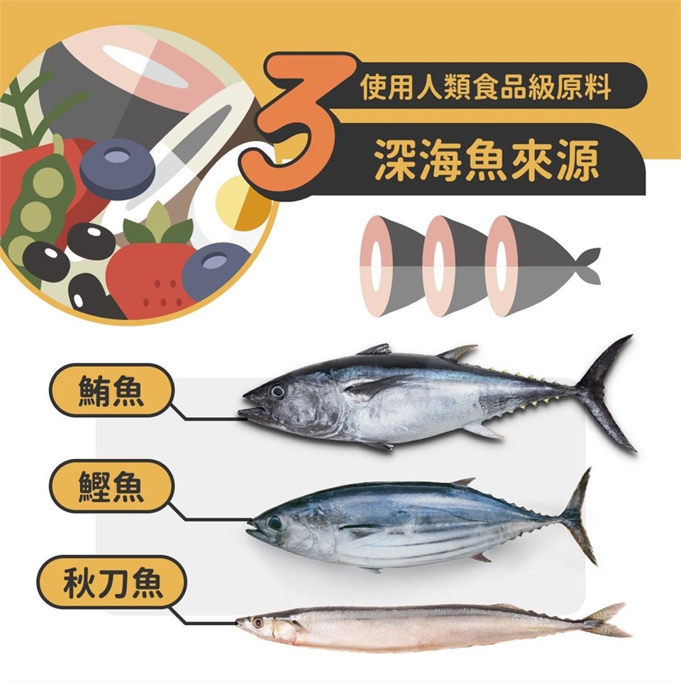 『陪心寵糧』 全齡無穀低敏貓糧 | 海魚野莓 1公斤＆2公斤-細節圖2