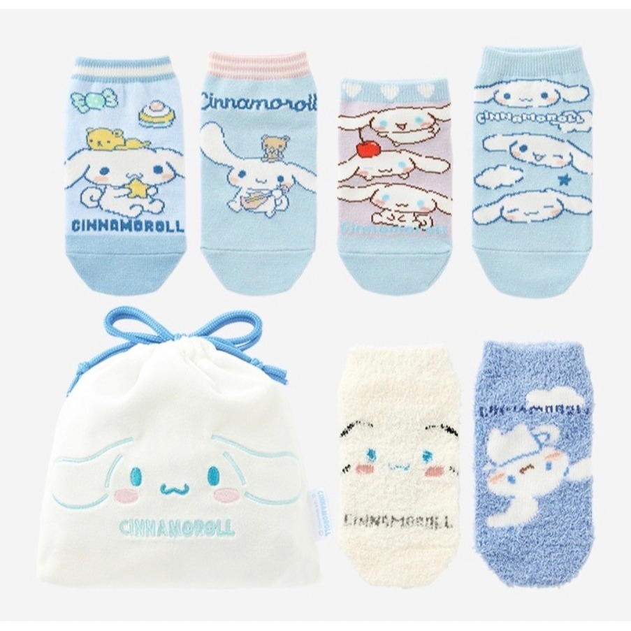 🇯🇵日本童裝｜新年福袋🧧兒童6雙襪子+束口袋組合(15-20cm)-細節圖4