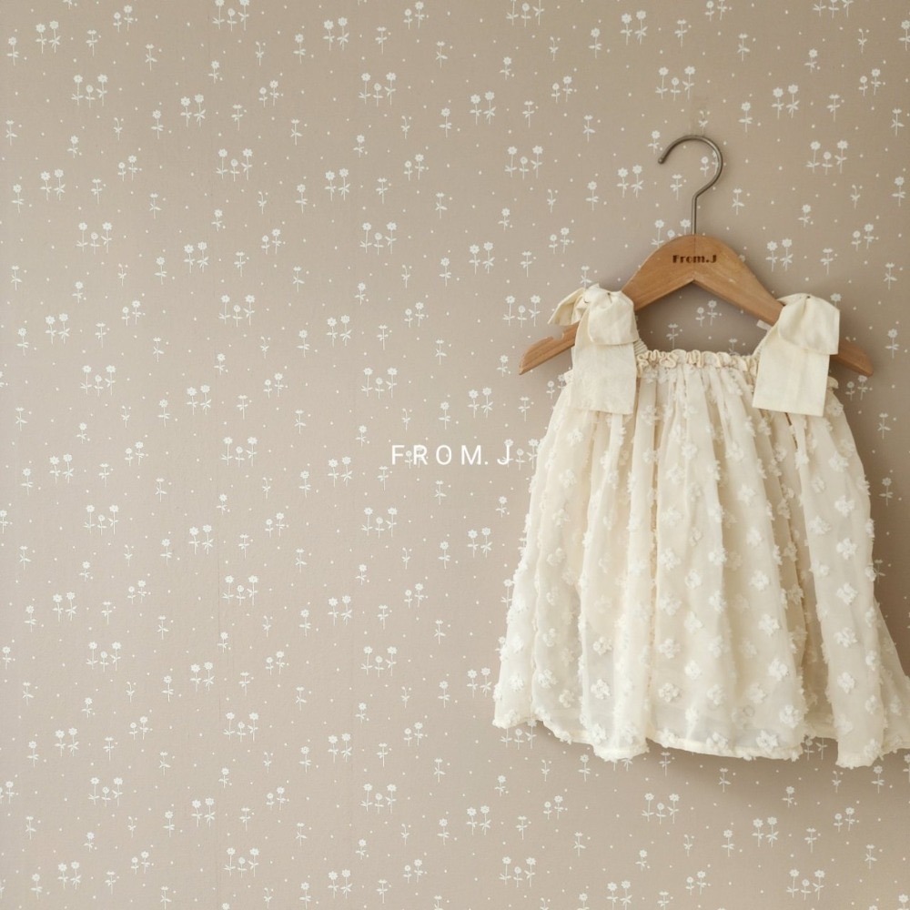 【現貨白M*1】🇰🇷正韓製｜FromJ秋季🍁蝴蝶結緹花洋裝-規格圖11