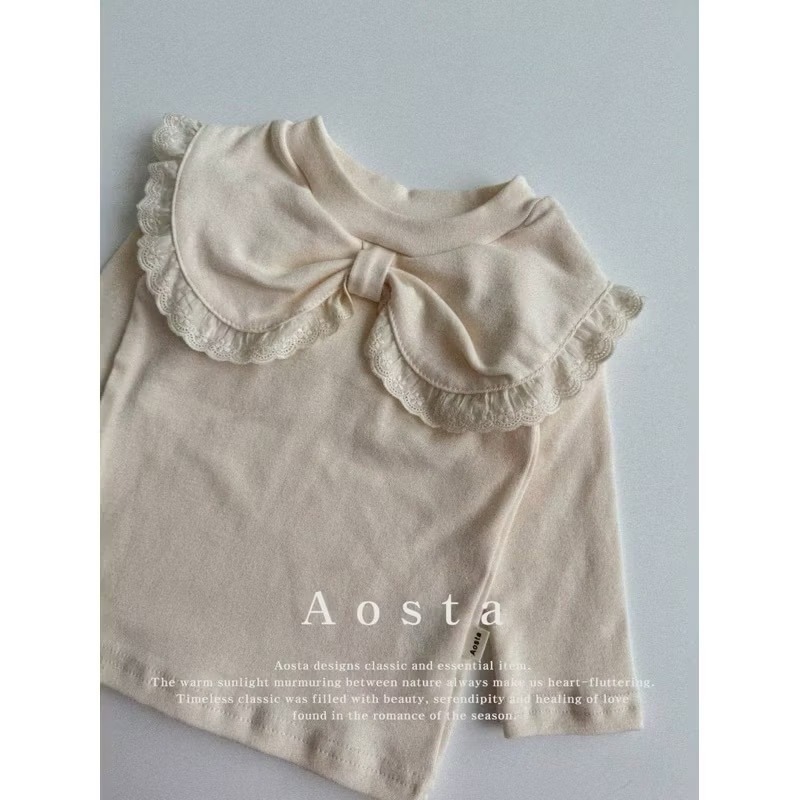 【現貨2】🇰🇷正韓製｜Aosta 蝴蝶結領上衣 百搭上衣 內搭上衣 春秋款-細節圖8