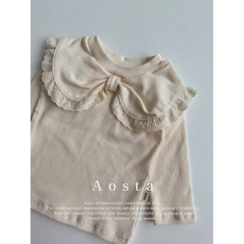 【現貨2】🇰🇷正韓製｜Aosta 蝴蝶結領上衣 百搭上衣 內搭上衣 春秋款-細節圖8