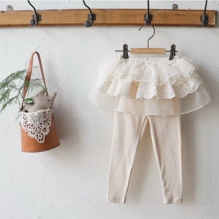 【現貨1】🇰🇷正韓製｜FLO紗裙拼接裙褲 褲裙 內搭褲-細節圖2