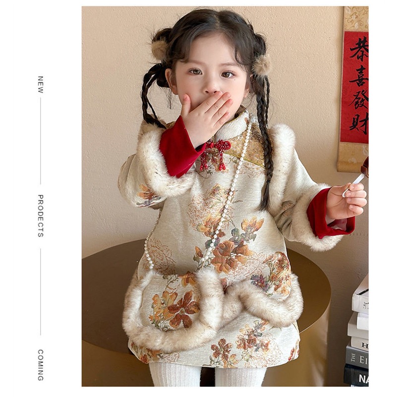 【現貨100cm*1】🧧過年戰袍🔥中國風旗袍(加絨加厚)附包包-細節圖4