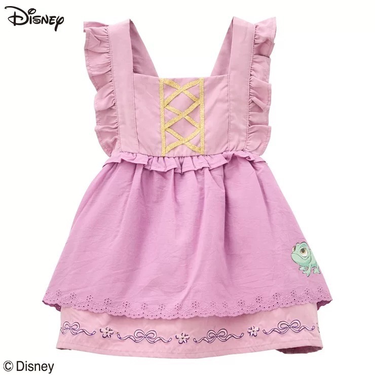 【現貨90cm】🇯🇵日本birthday童裝 長髮公主 樂佩公主迪士尼 迪士尼公主 洋裝 背心裙 日本童裝-規格圖2