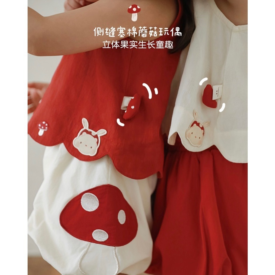 【現貨90cm】🇨🇳陸牌｜荷葉領蘑菇🍄上衣-細節圖2
