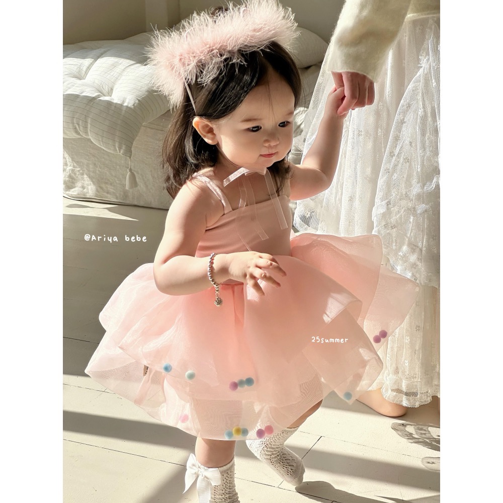 【現貨90cm】🇨🇳陸牌｜設計師原創品牌 細肩紗裙蓬裙洋裝 生日洋裝-規格圖7