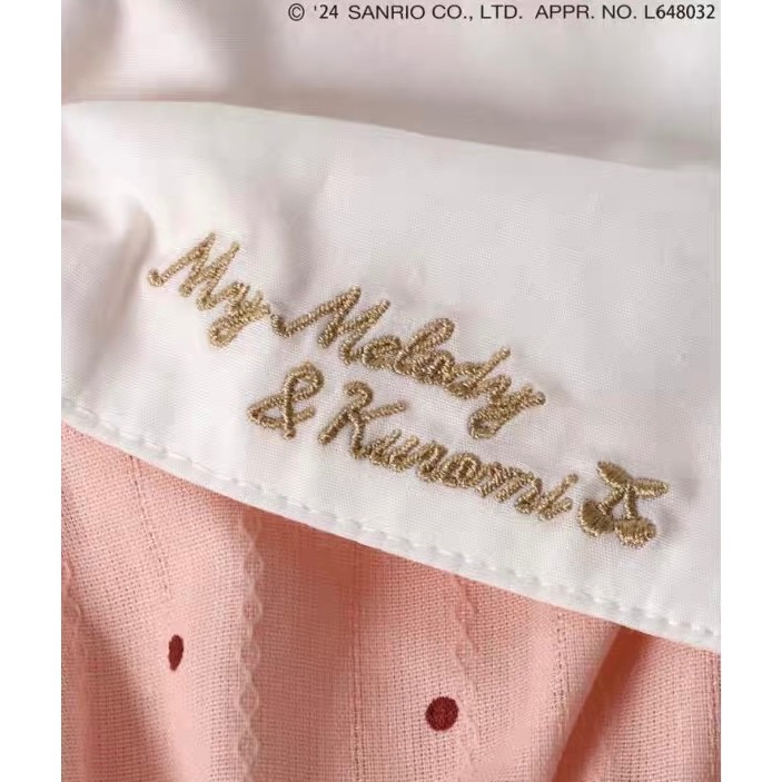 【現貨80cm】🇯🇵日本童裝｜apres 三麗鷗 庫洛米 美樂蒂 粉色洋裝-細節圖2