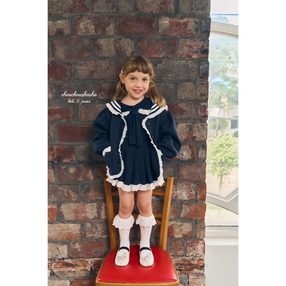 🇰🇷韓國童裝｜2025秋款🍂CHOUCHOUSHASHA海軍領外套-細節圖5