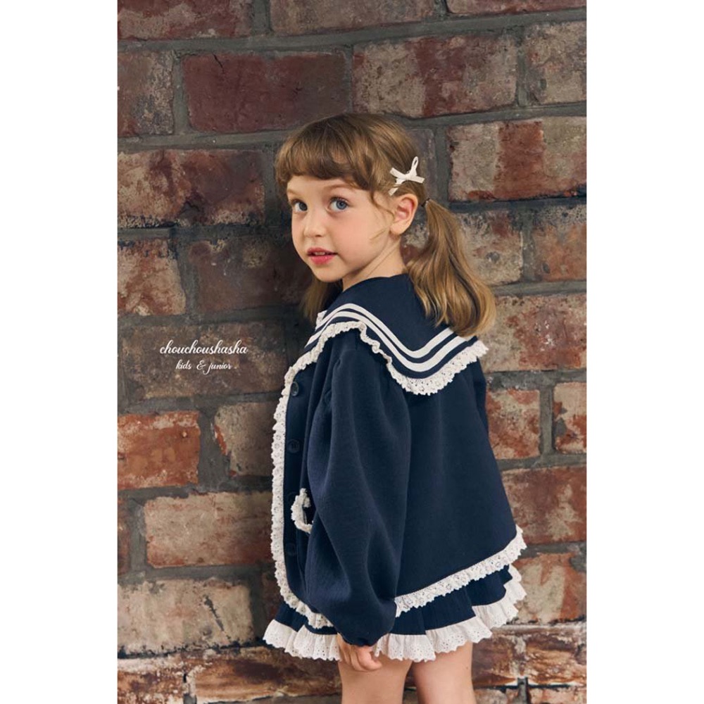 🇰🇷韓國童裝｜2025秋款🍂CHOUCHOUSHASHA海軍領外套-細節圖10