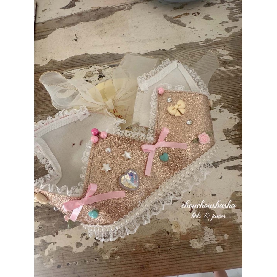 🇰🇷韓國童裝｜2025秋款🍂CHOUCHOUSHASHA✨公主閃亮皇冠髮箍👑-細節圖2