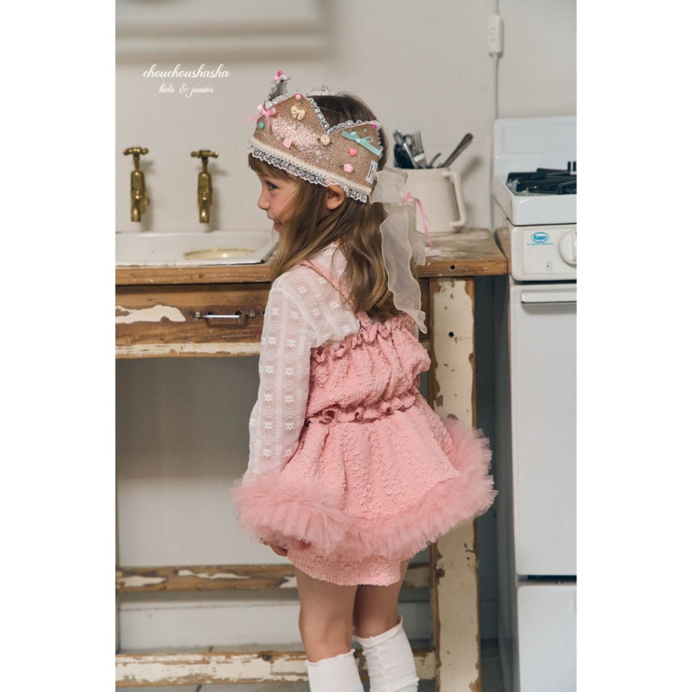 🇰🇷韓國童裝｜2025秋款🍂CHOUCHOUSHASHA✨公主閃亮皇冠髮箍👑-細節圖8