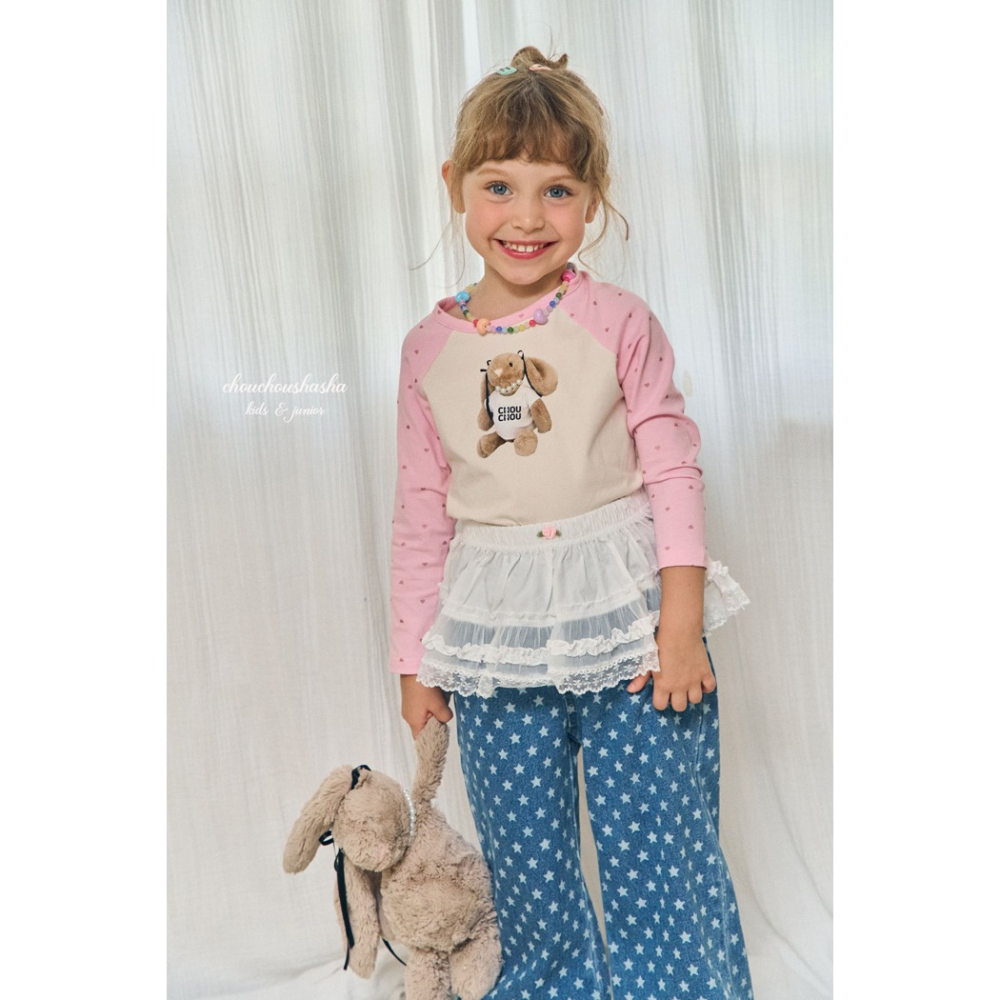 🇰🇷韓國童裝｜2025秋款🍂CHOUCHOUSHASHA浪漫拼層裙【白色/黑色】-細節圖5