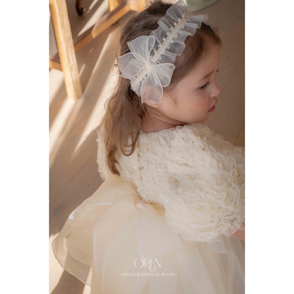 【現貨M(90-100cm)】🇰🇷韓國童裝 正韓製 Oren Hibybebe 生日洋裝 紗裙 花童 婚禮 兒童寫真-細節圖6