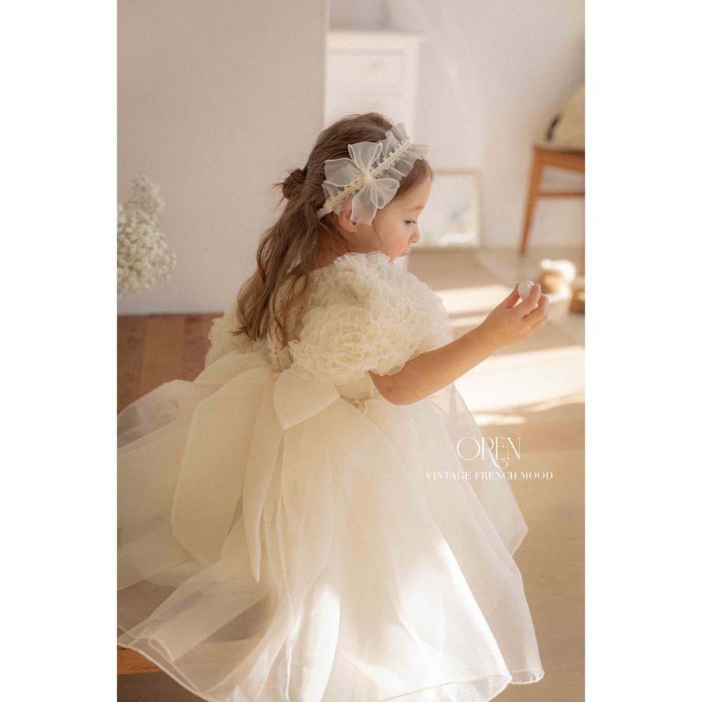 【現貨M(90-100cm)】🇰🇷韓國童裝 正韓製 Oren Hibybebe 生日洋裝 紗裙 花童 婚禮 兒童寫真-細節圖5