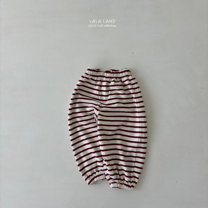 🇰🇷韓國童裝｜2025秋款🍂LALALAND條紋縮口棉褲-規格圖11
