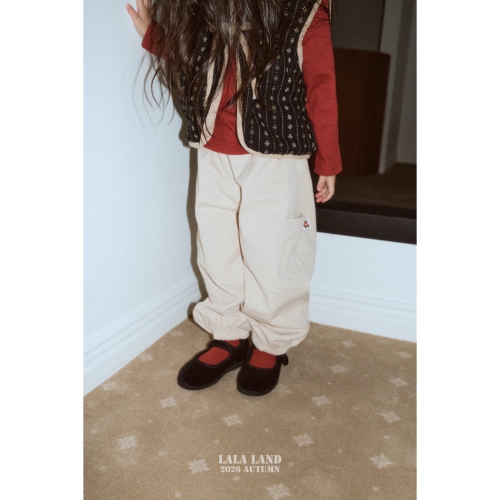 🇰🇷韓國童裝｜2026秋款🍂LALALAND側口袋縮口褲-細節圖8