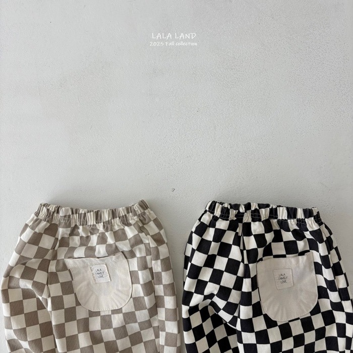 🇰🇷韓國童裝｜2025秋款🍂LALALAND格紋直筒褲-細節圖2
