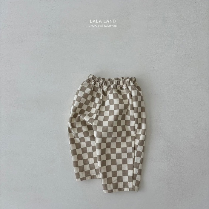 🇰🇷韓國童裝｜2025秋款🍂LALALAND格紋直筒褲-細節圖3