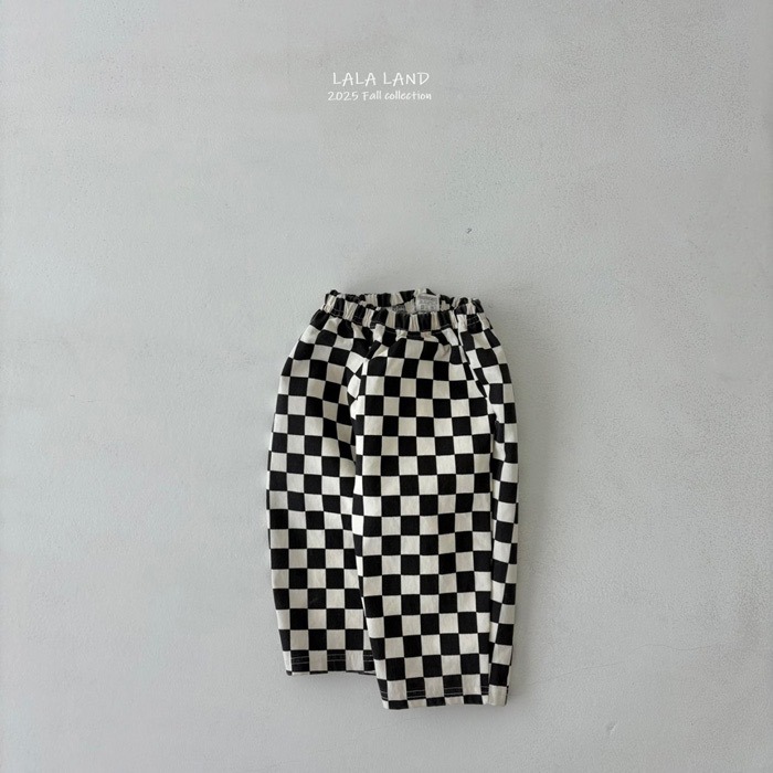 🇰🇷韓國童裝｜2025秋款🍂LALALAND格紋直筒褲-細節圖4